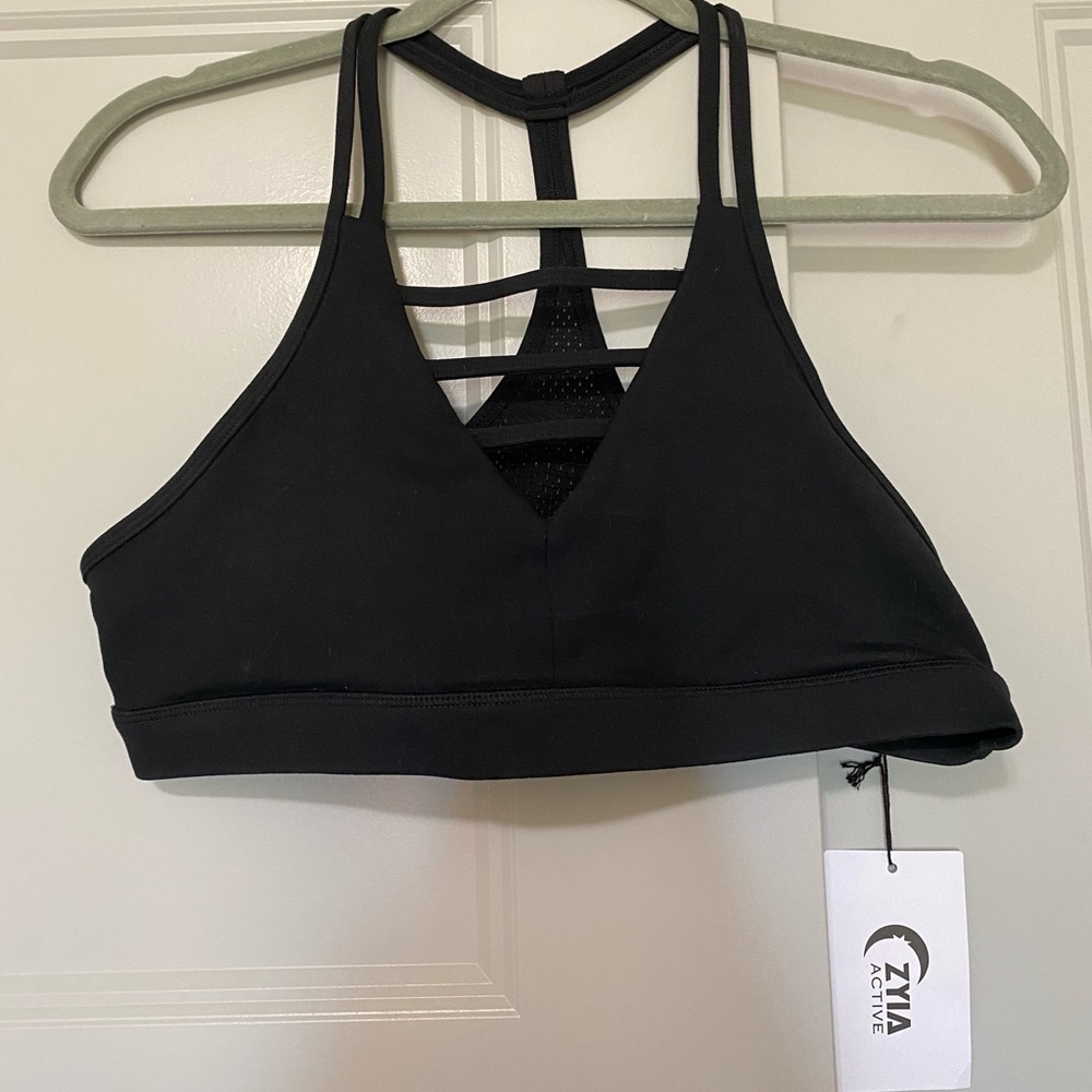 NWT Zyia Active Black Grid Bra